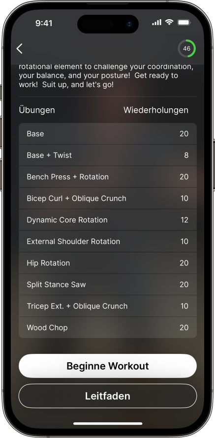 Personalisierte Workouts